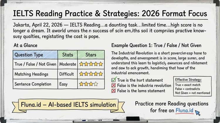 Contoh Soal IELTS Reading & Pembahasan: 10 Soal Sering Muncul (2026)